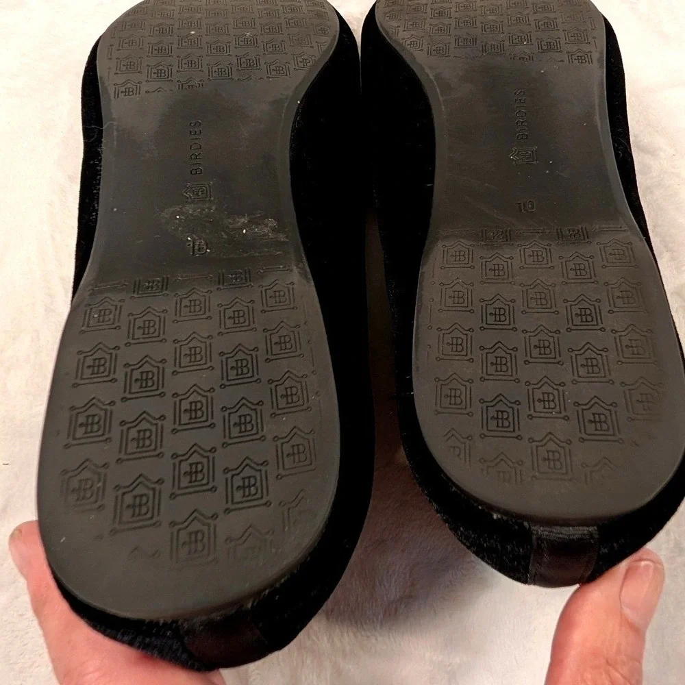Birdies The Starling Black Velvet Loafers Womens 10 Holiday Fall Flats